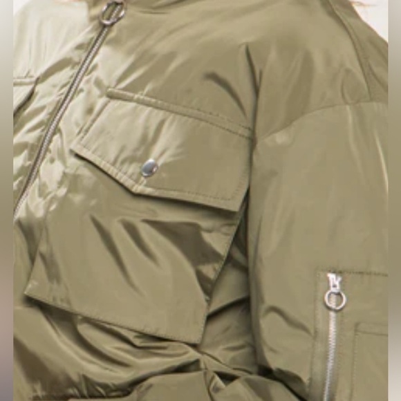 AEROPOSTALE Bomber Jacket Army Green - Picture 3 of 12